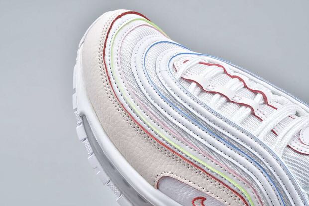 air max 97 white and rainbow