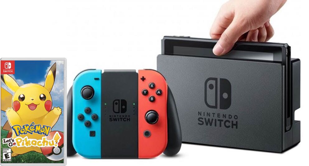 Nintendo Switch Console Neon Color And Pokemon Let S Go Pikachu Toys Games Video Gaming Video Games On Carousell