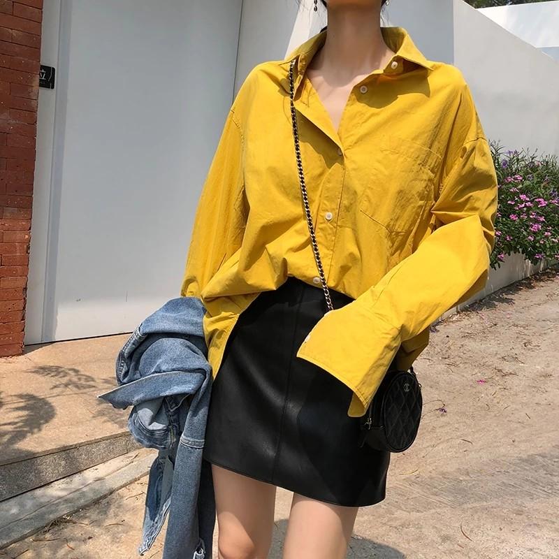 yellow shirt outfit women's
