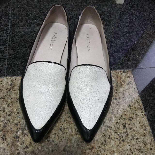 black and white flats women's shoes