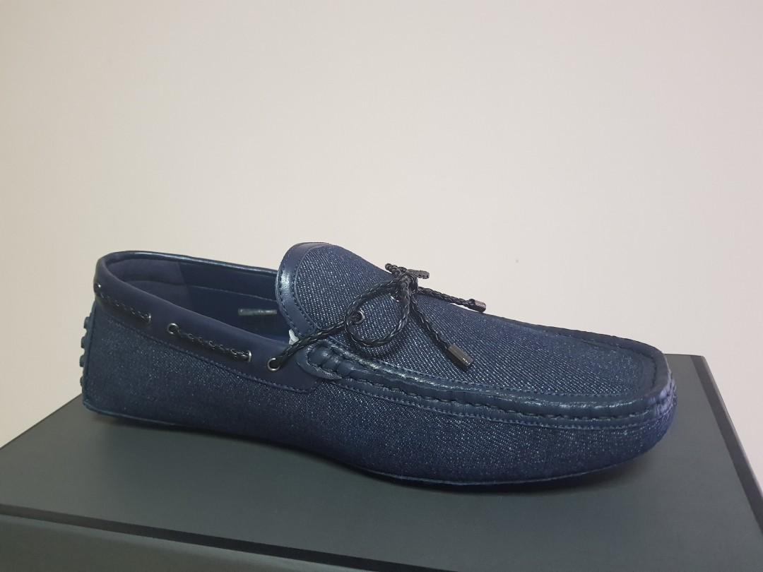 blue denim loafers