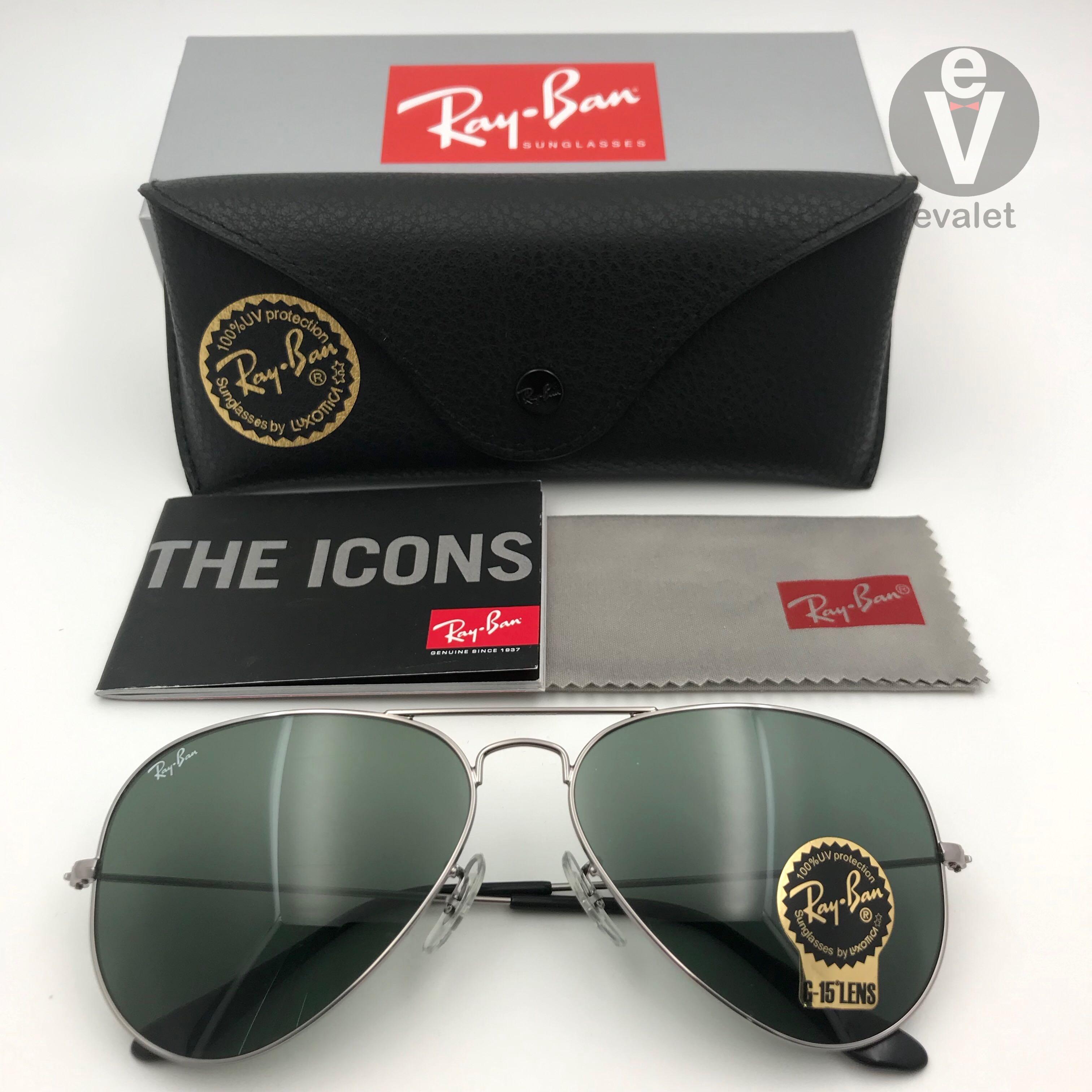 RayBan 3025-W0879 (Aviator) Sunglasses, Men's Fashion, Watches &  Accessories, Sunglasses & Eyewear on Carousell