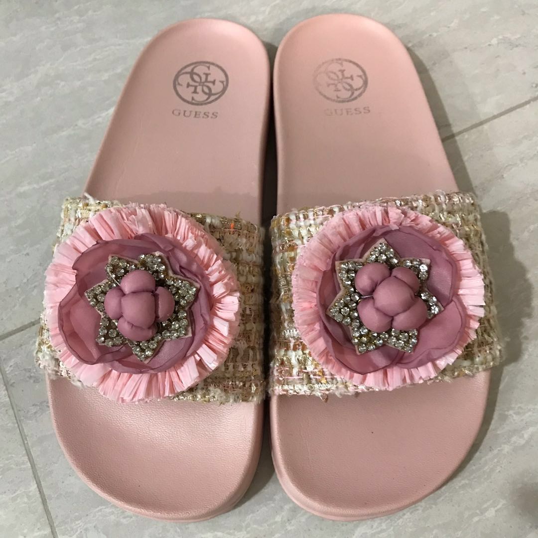 Reserved Guess Floral Rcdsqtxbh Fashionshoes Pink Sandalswomen's Tweed dCoexB