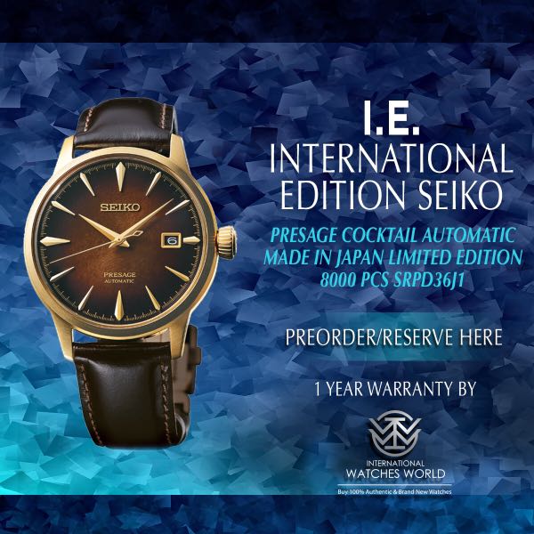 Seiko presage automatic cocktail time srpd36j1 limited discount edition