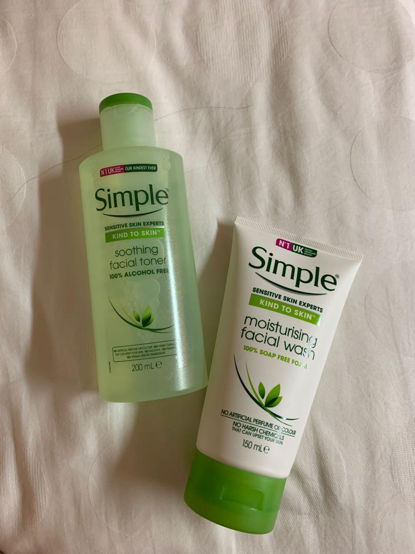 simple face products