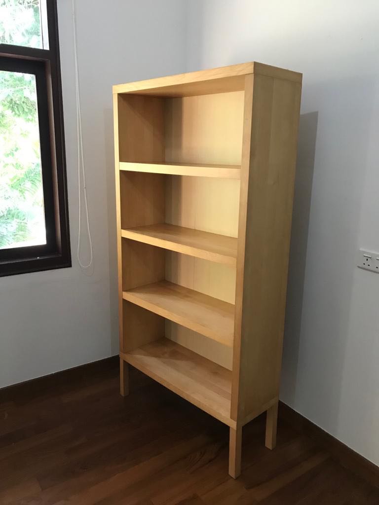 Tall light wood bookcase, Furniture & Home Living, Furniture, Shelves