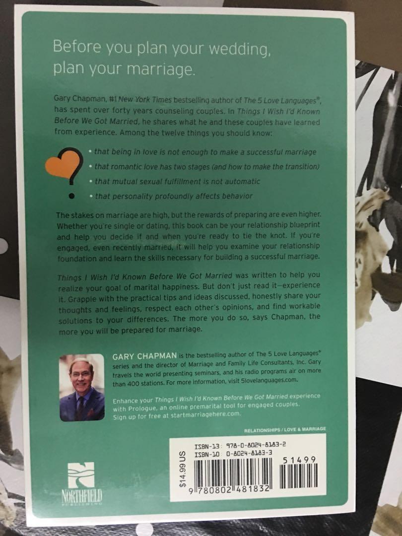 Things I Wish I D Known Before We Got Married Books Stationery