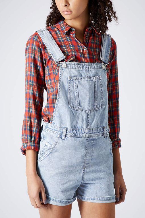 Topshop dungaree shorts online