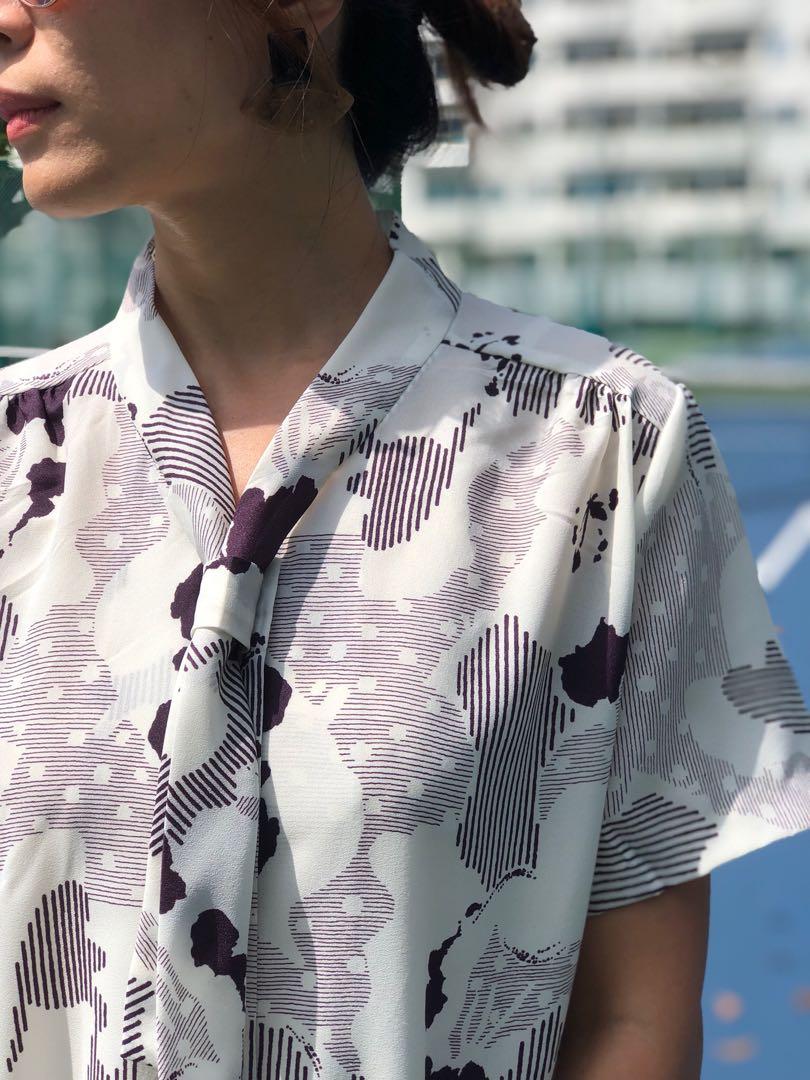 Sale Vintage 1960s Purple Cream Opt Art Print Mod Dress Women S Fashion Clothes Dresses Skirts On Carousell
