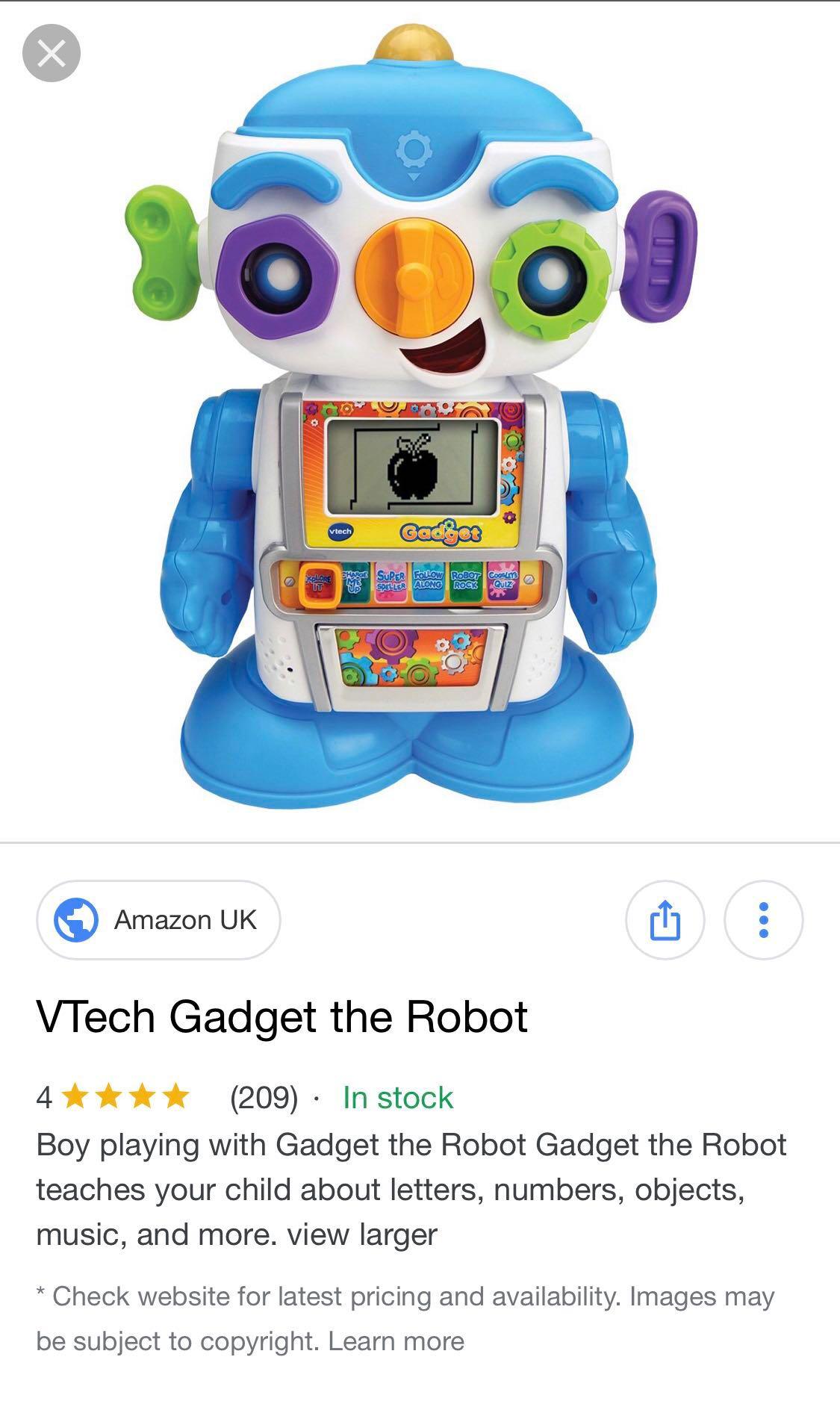 vtech gadget the robot