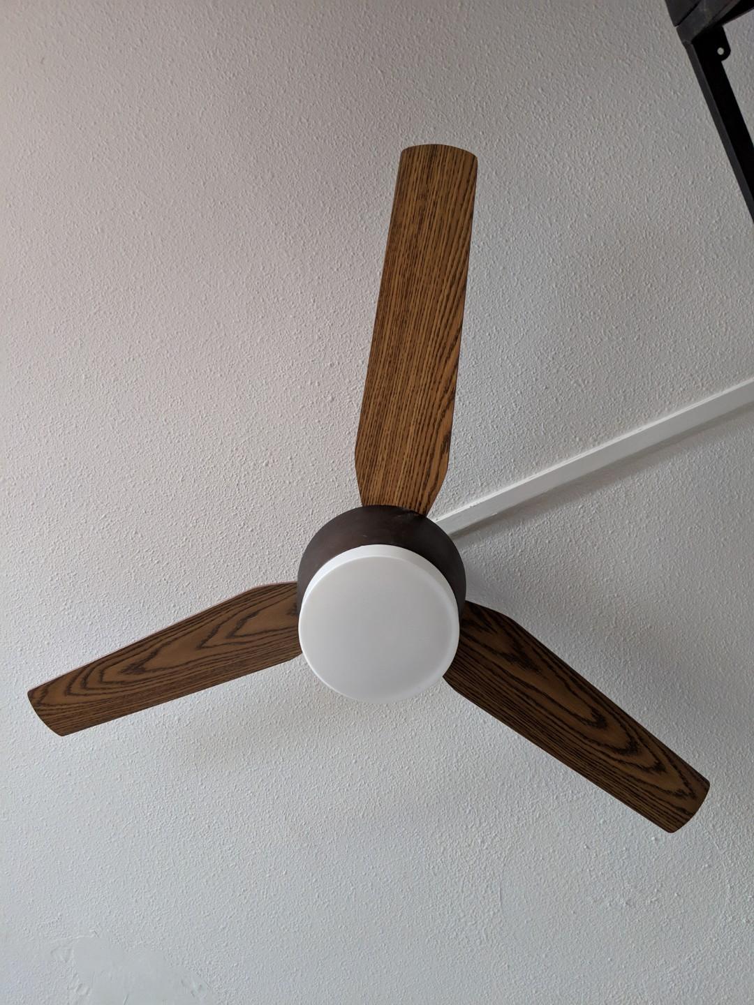 Wood Blade Scandinavian Ceiling Fan With Light Home Appliances