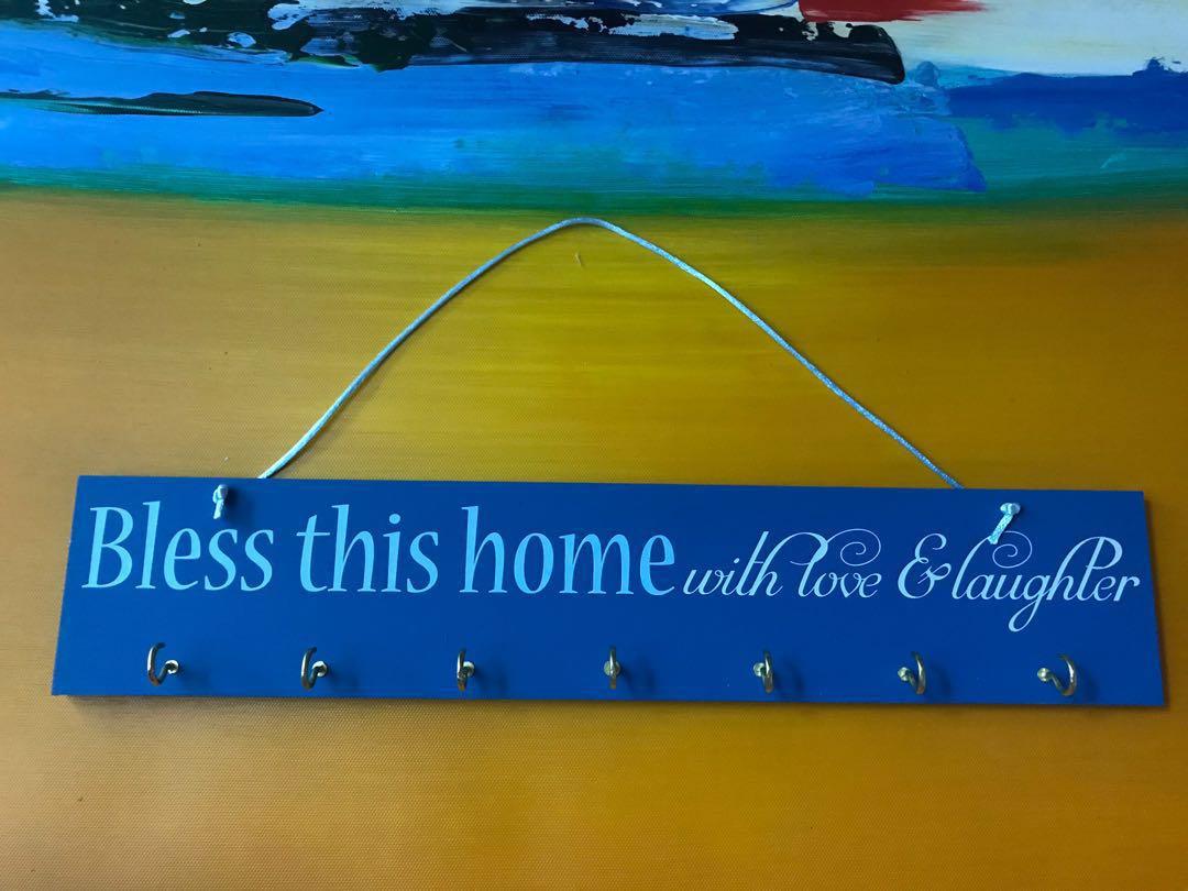 Wooden Craft Wall Decor Keys Hanger Signage Furniture Home Decor