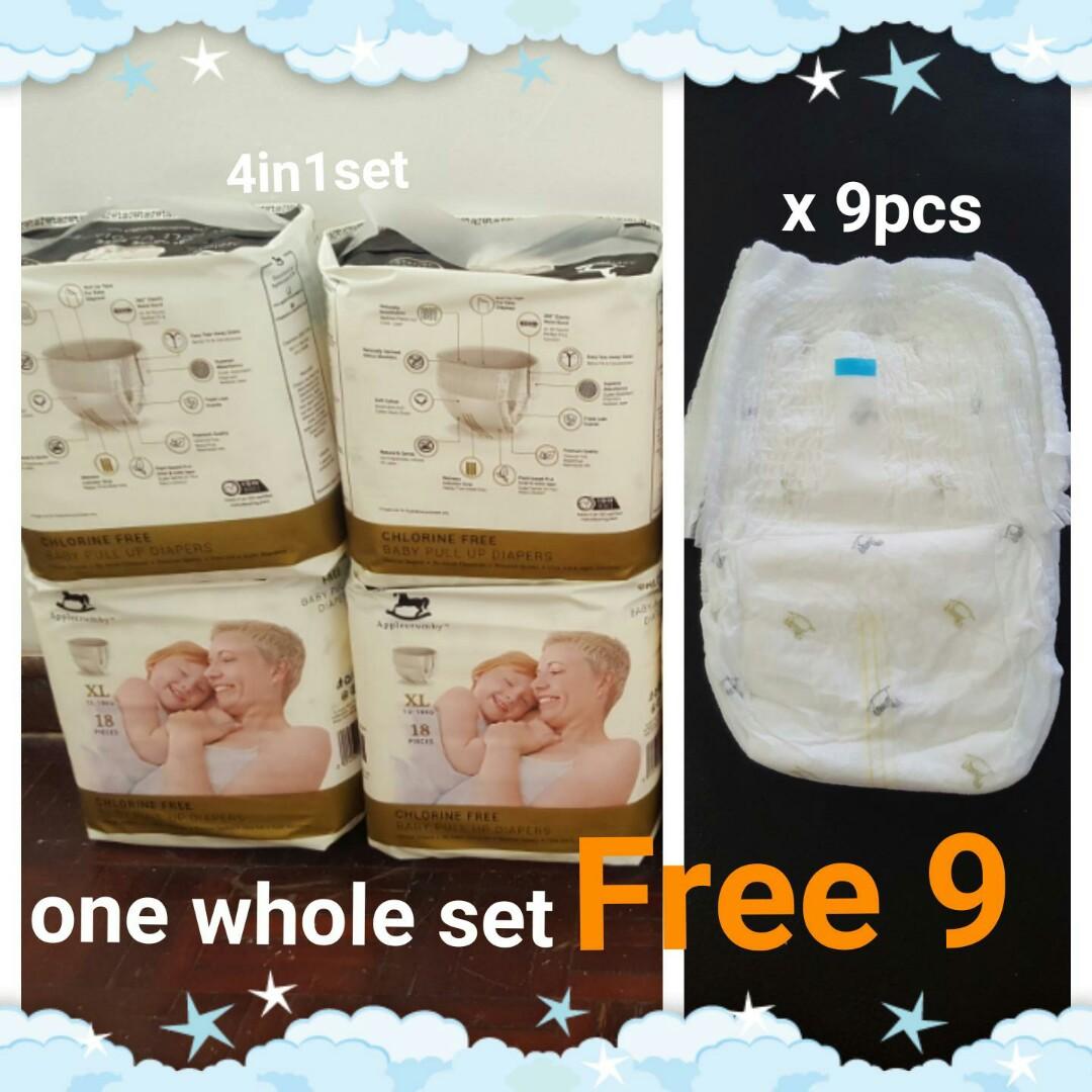 AppleCrumby Pull Up Pants XL, Babies & Kids, Bathing & Changing, Diapers &  Baby Wipes on Carousell