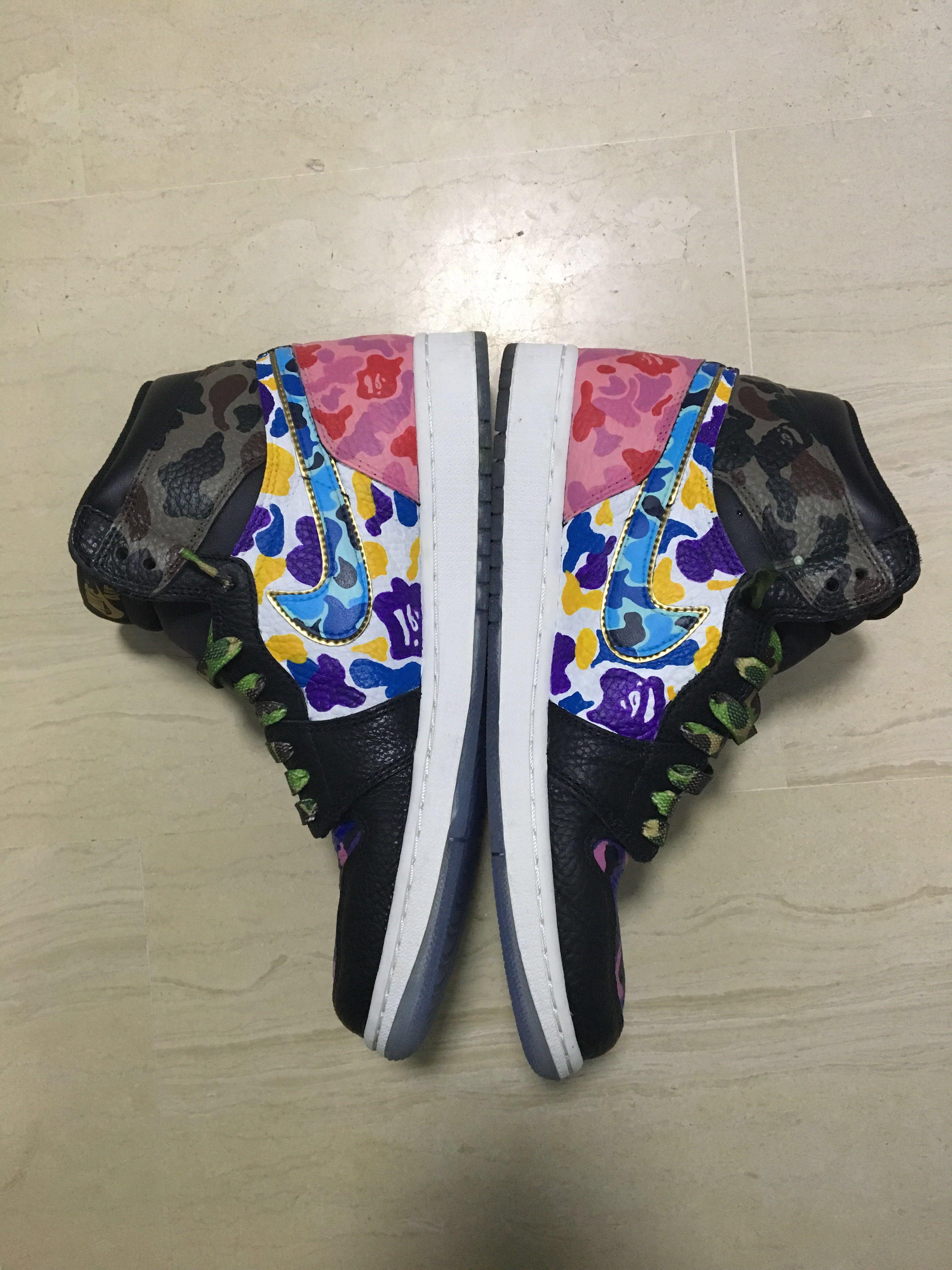 Jordan 1 bape shop custom