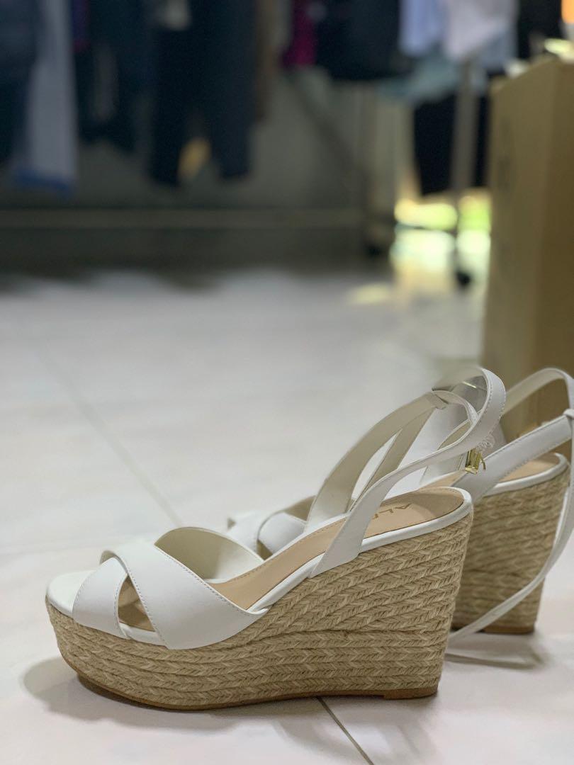 Aldo white wedge clearance sandals