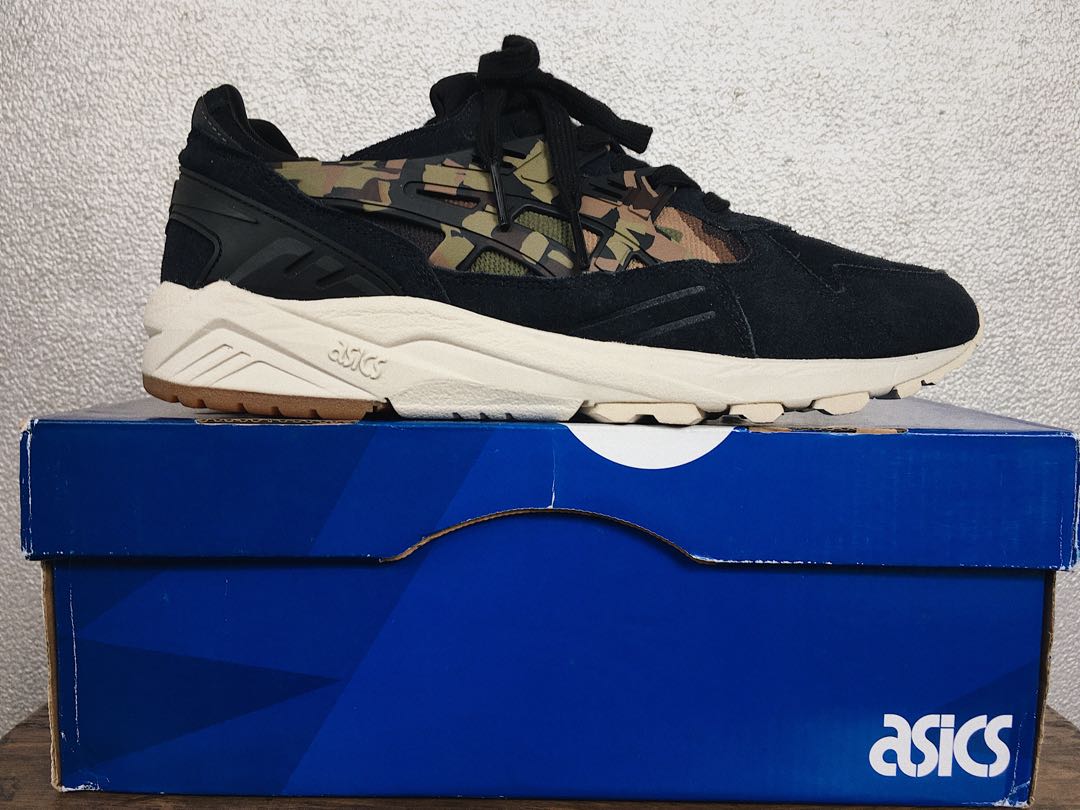 asics gel kayano trainer black martini olive