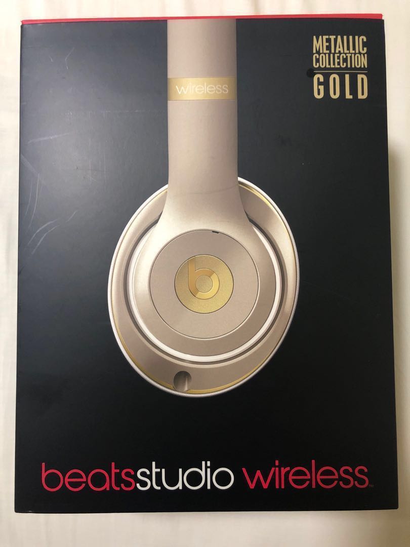 beats studio wireless metallic gold