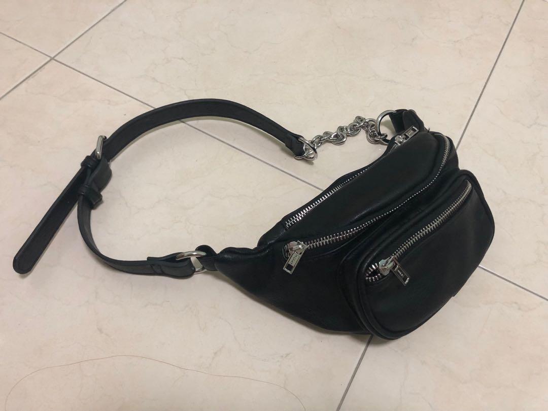 brandy melville black chain fanny pack