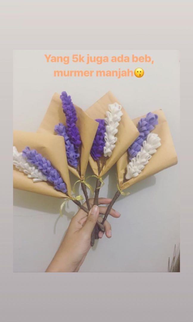 Bunga Lavender Flanel Desain Kerajinan Tangan Barang Aksesoris Kerajinan Di Carousell