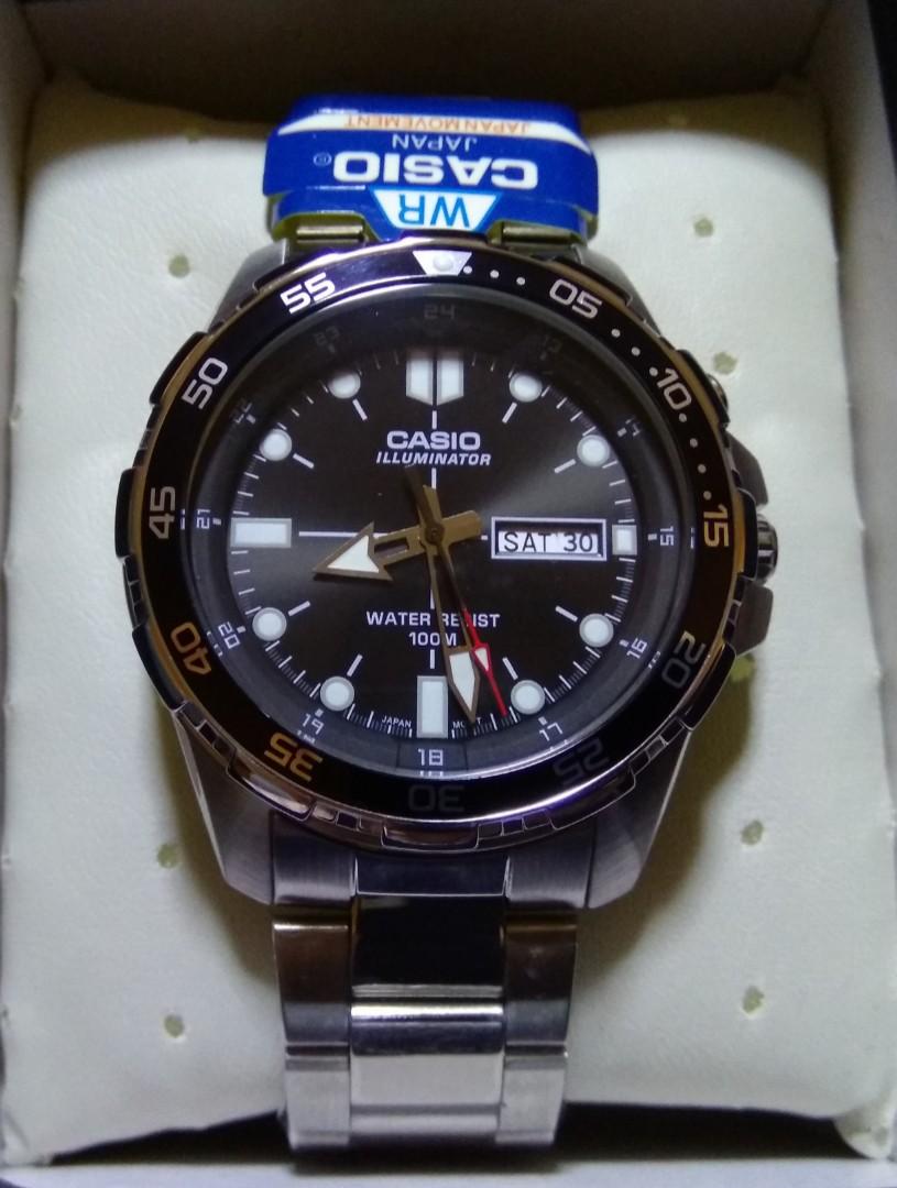 Casio Super Illuminator 100M Water Resistant Japanese Quartz Movement Dive Watch
