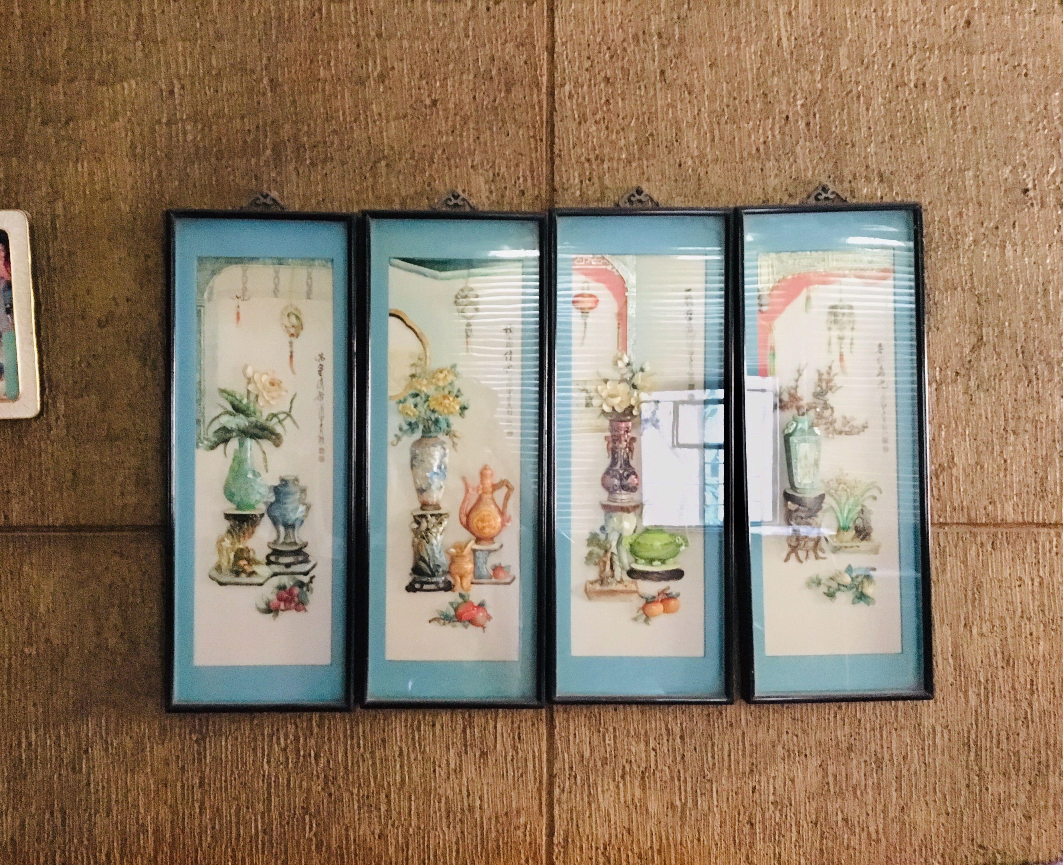 Chinese Jade Four Seasons Wall Decor Home Furniture Furniture