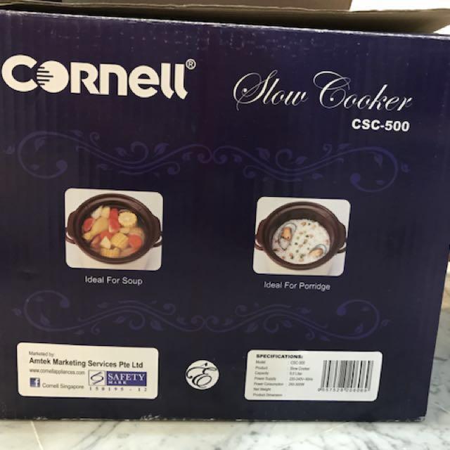 Cornell CSC500 slow cooker, TV & Home Appliances, Kitchen Appliances