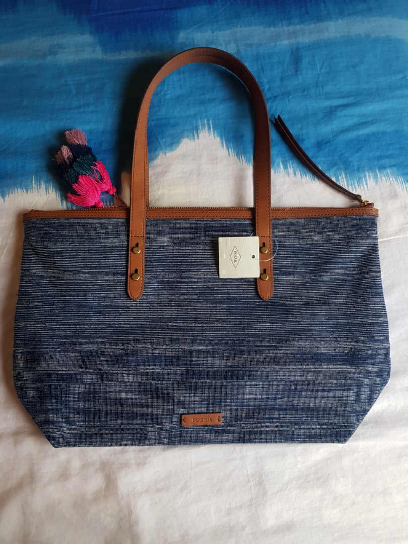 Fossil denim bag online