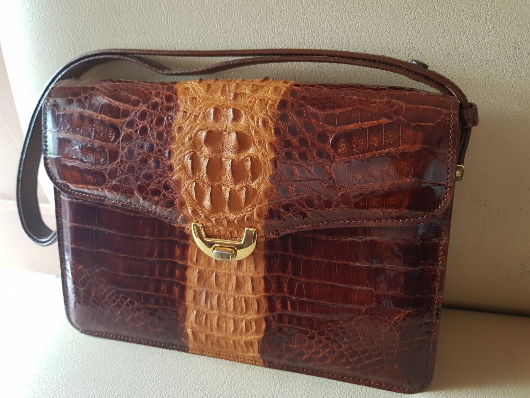 Genuine crocodile leather bag - price 