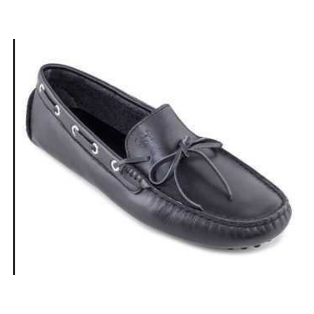 GLAMOUR BLACK SUPERGA LEATHER CITY TECH MEN S DRIVERS LOAFERS
