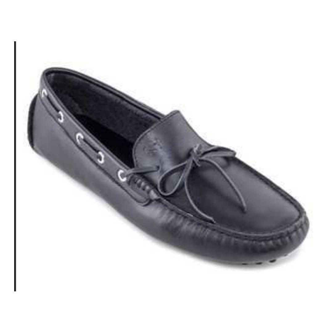 GLAMOUR BLACK SUPERGA LEATHER CITY TECH MEN S DRIVERS LOAFERS BOAT SHOE