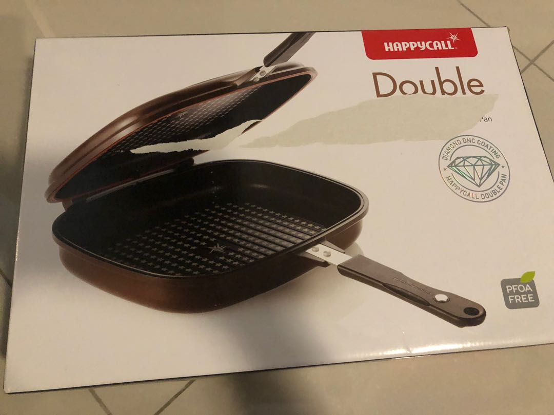 Happy Call Diamond Double Pan (Jumbo Grill), Furniture & Home Living, Kitchenware & Tableware