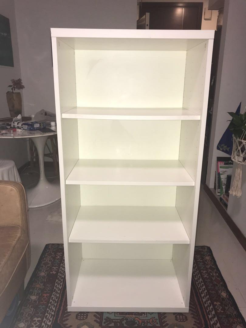 Ikea Besta White Wooden Bookcase Shelves Furniture Shelves