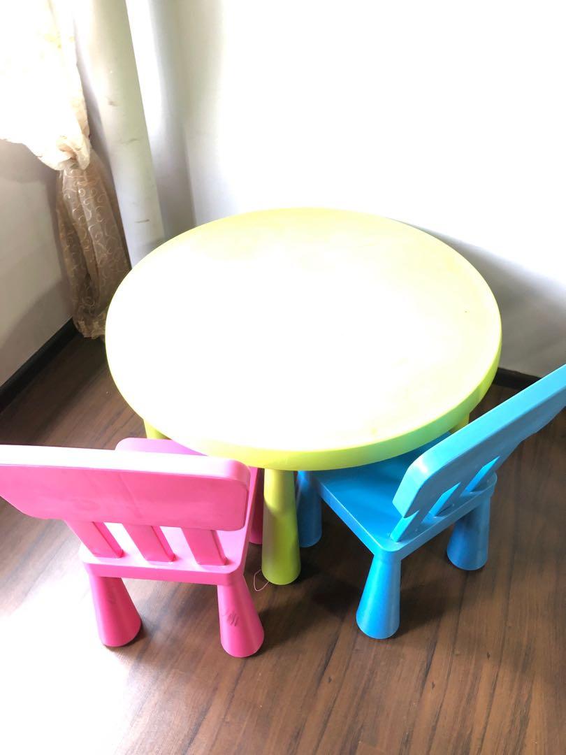 IKEA kids playing tables and x4 chairs, Babies & Kids, Baby Nursery & Kids Furniture, Kids