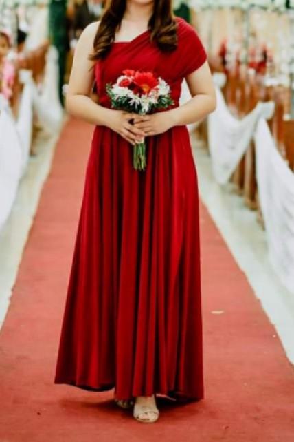 infinity dress wine red