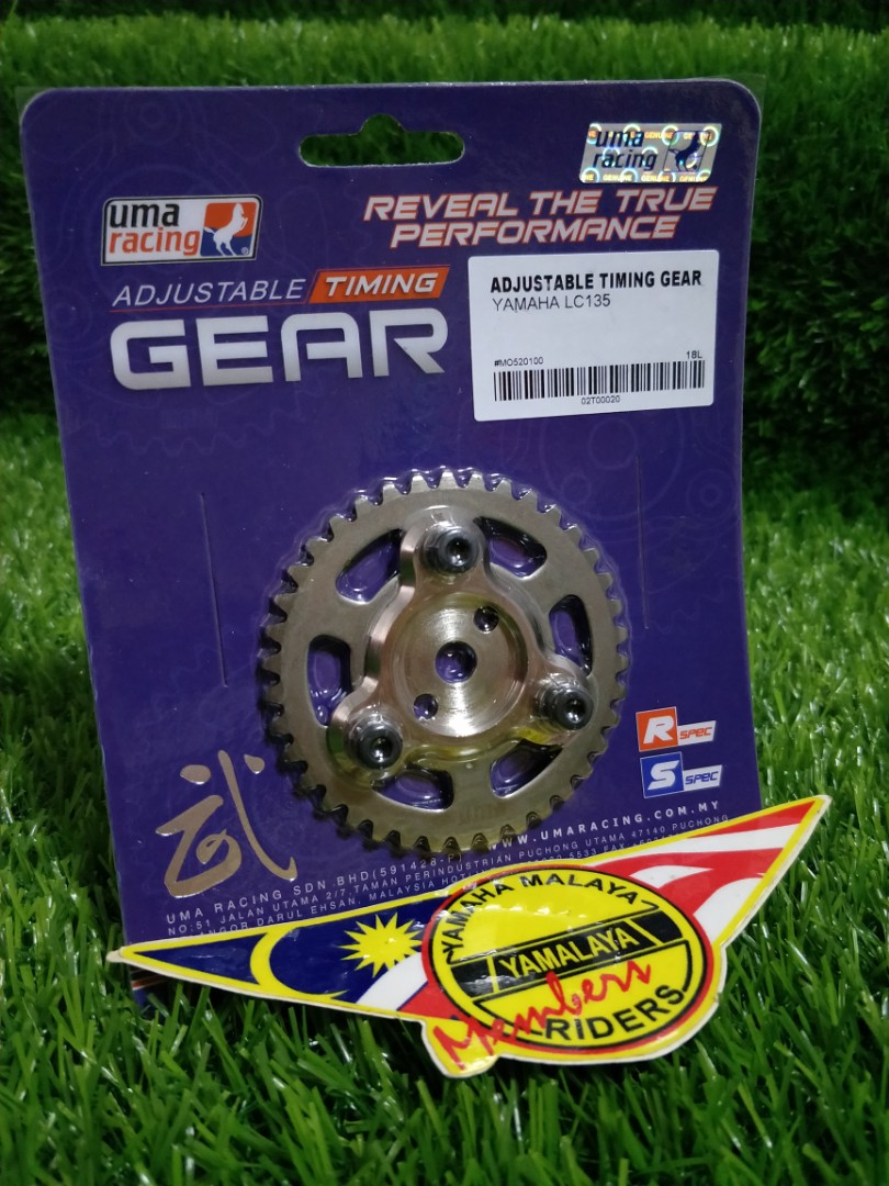 uma racing adjustable timing gear yamaha sniper yamaha spark lc 135 xr1 nova koso mhr sgv yamaha rxz jupiter king drag kawasaki honda super 4 kappa agv arai ram 3 shoei j uma racing adjustable timing gear