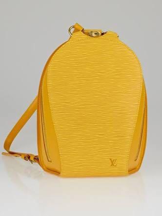 Mabillon leather backpack Louis Vuitton Yellow in Leather - 35099755
