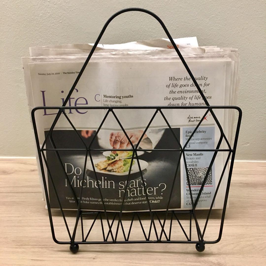 Letter Racks Home Kitchen Style A Gfeu Wire Wall Letter Rack Wall Mounted Metal Magazine Newspaper Letter Storage Basket Holder For Living Room Office Bathroom Kitchen