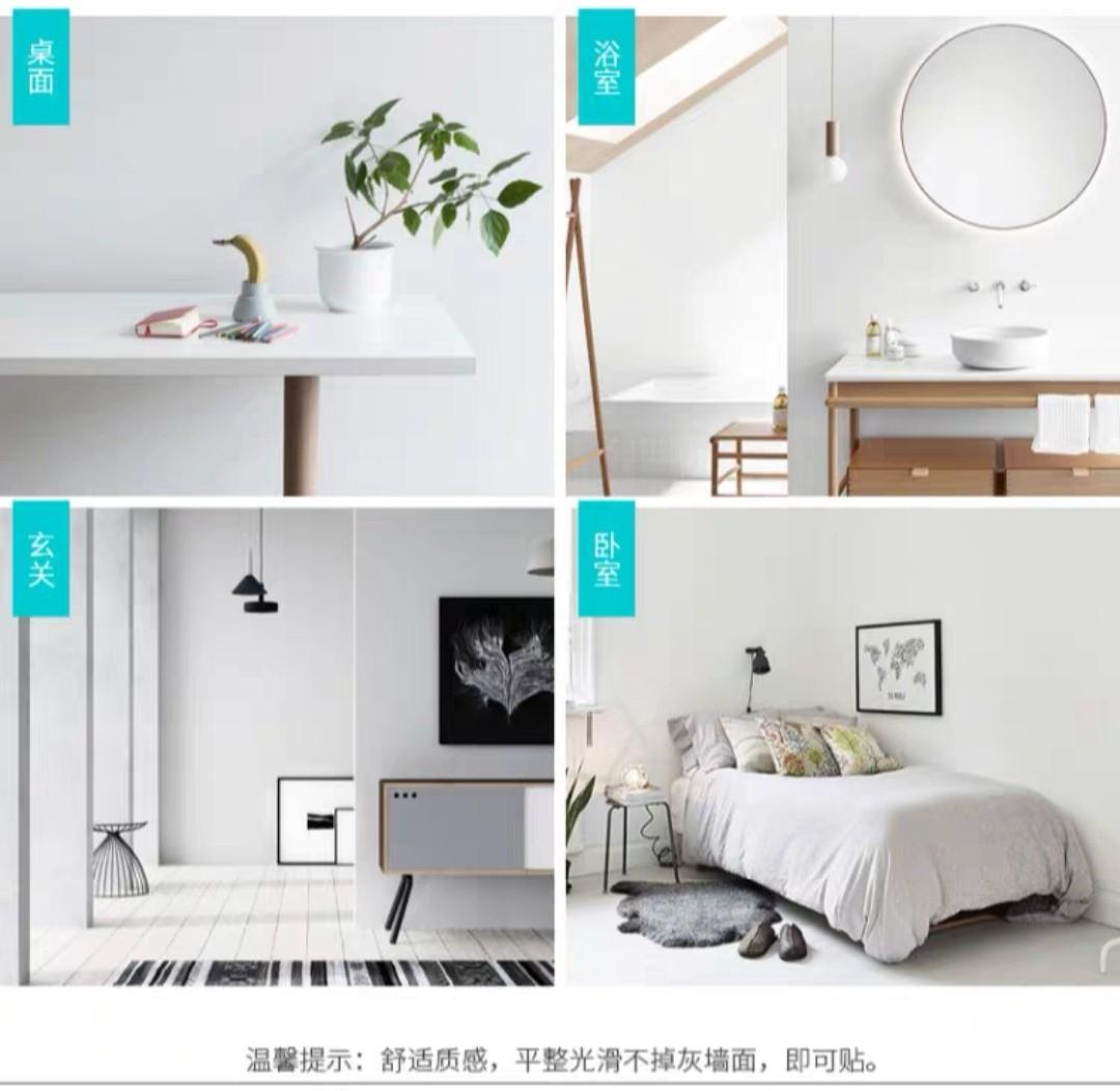 Wallpaper Matt White Self Adhesive Sticker 10m Long Furniture