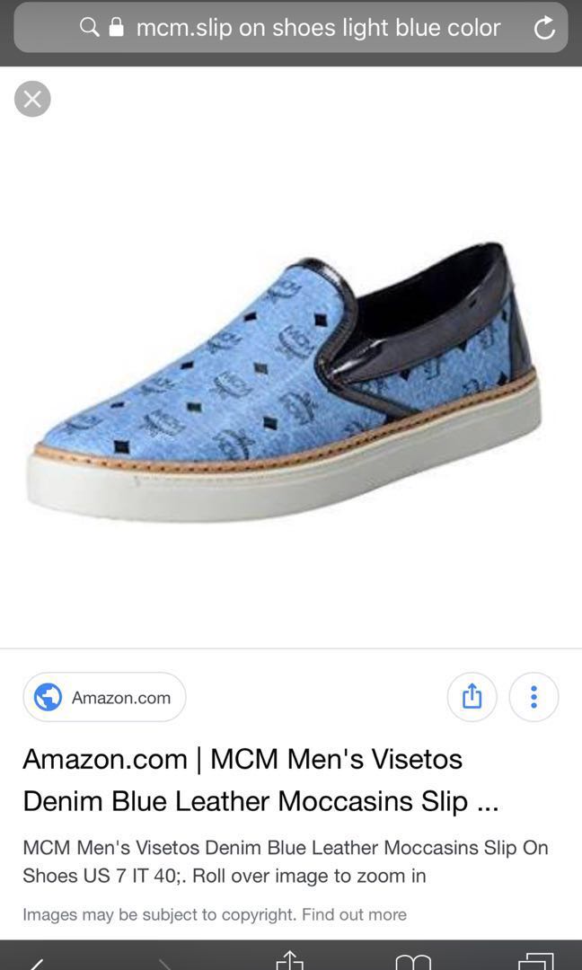 mcm blue shoes