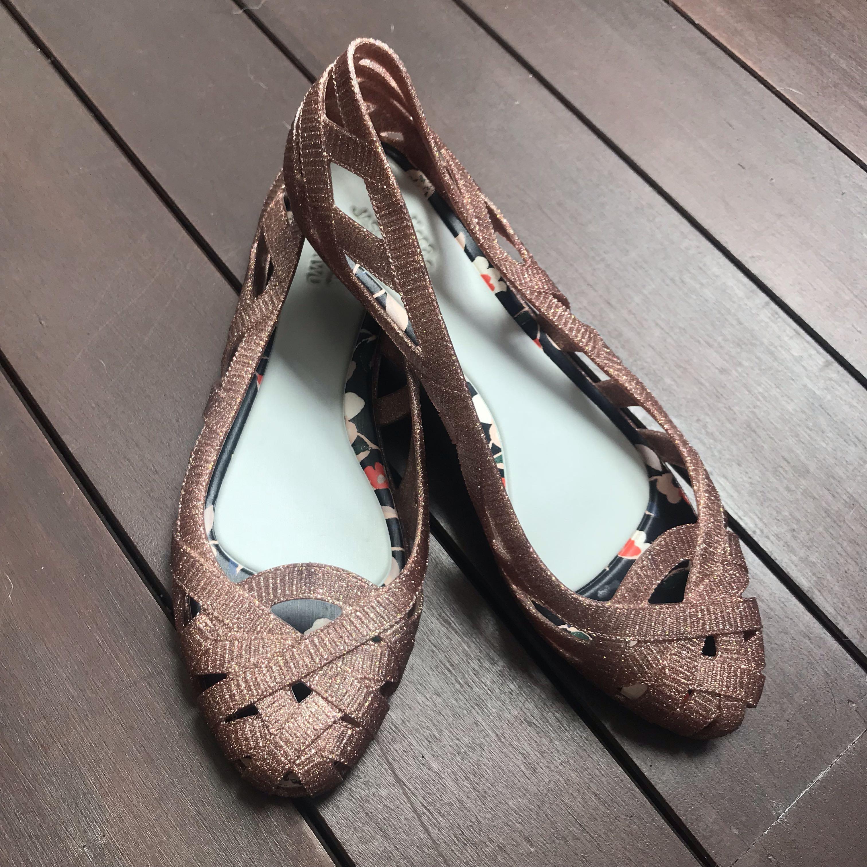 rose gold melissa shoes