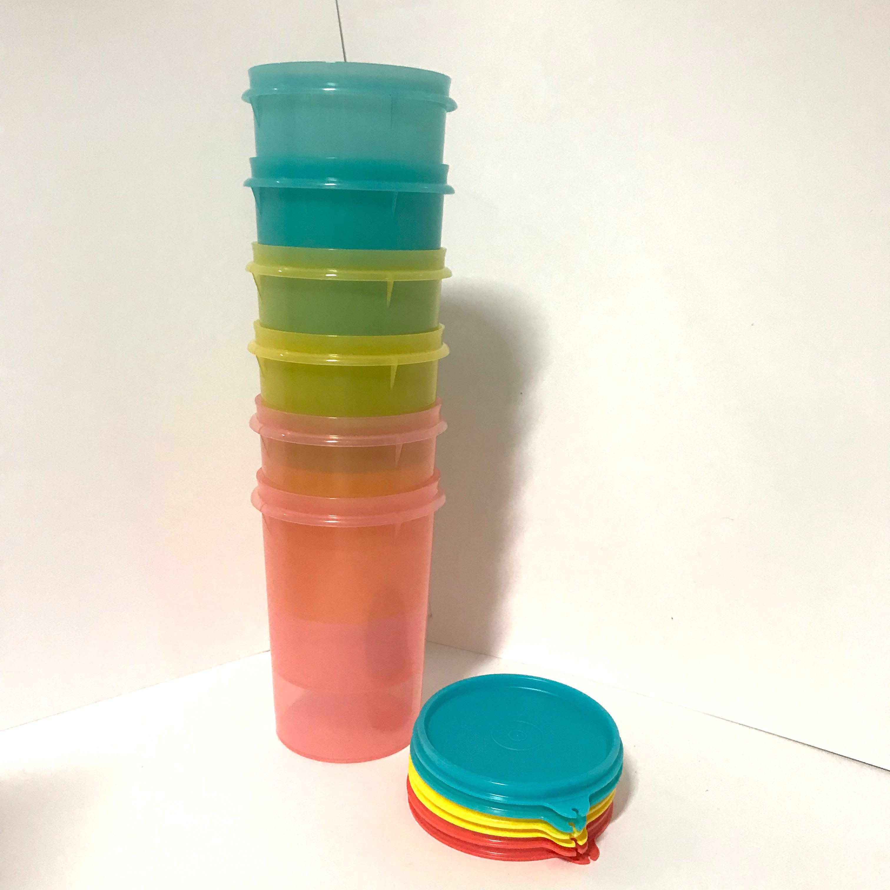 New Tupperware Cylinder Container Airtight Food Storage Box Red Green Yellow Home Appliances Kitchenware On Carousell
