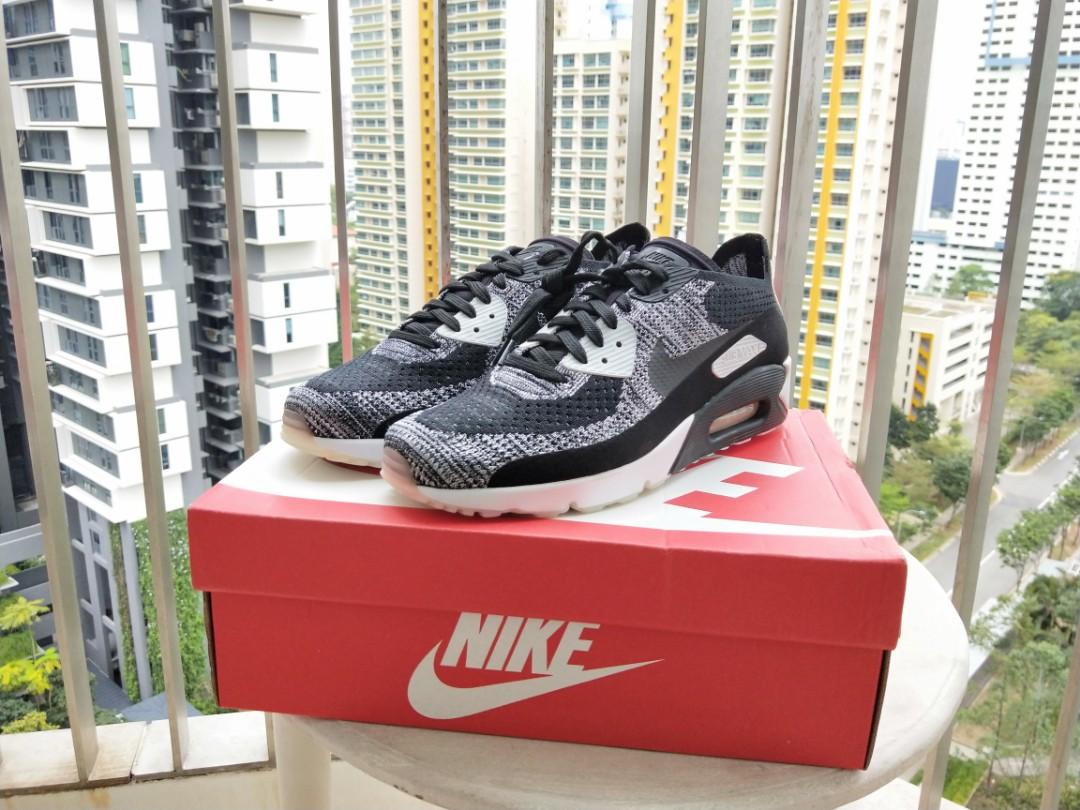 air max 90 flyknit black and white