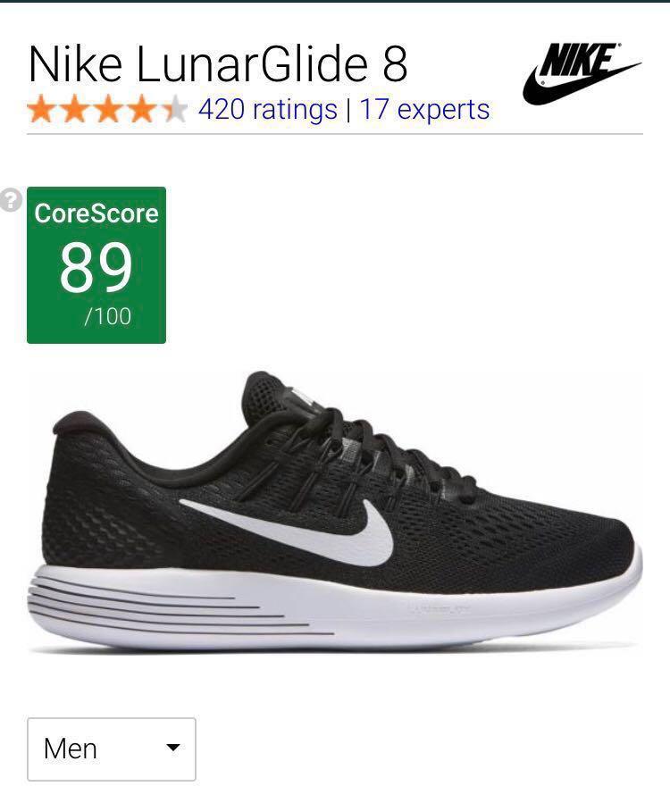 Nike Lunarglide 8 US size 11 black, Men 