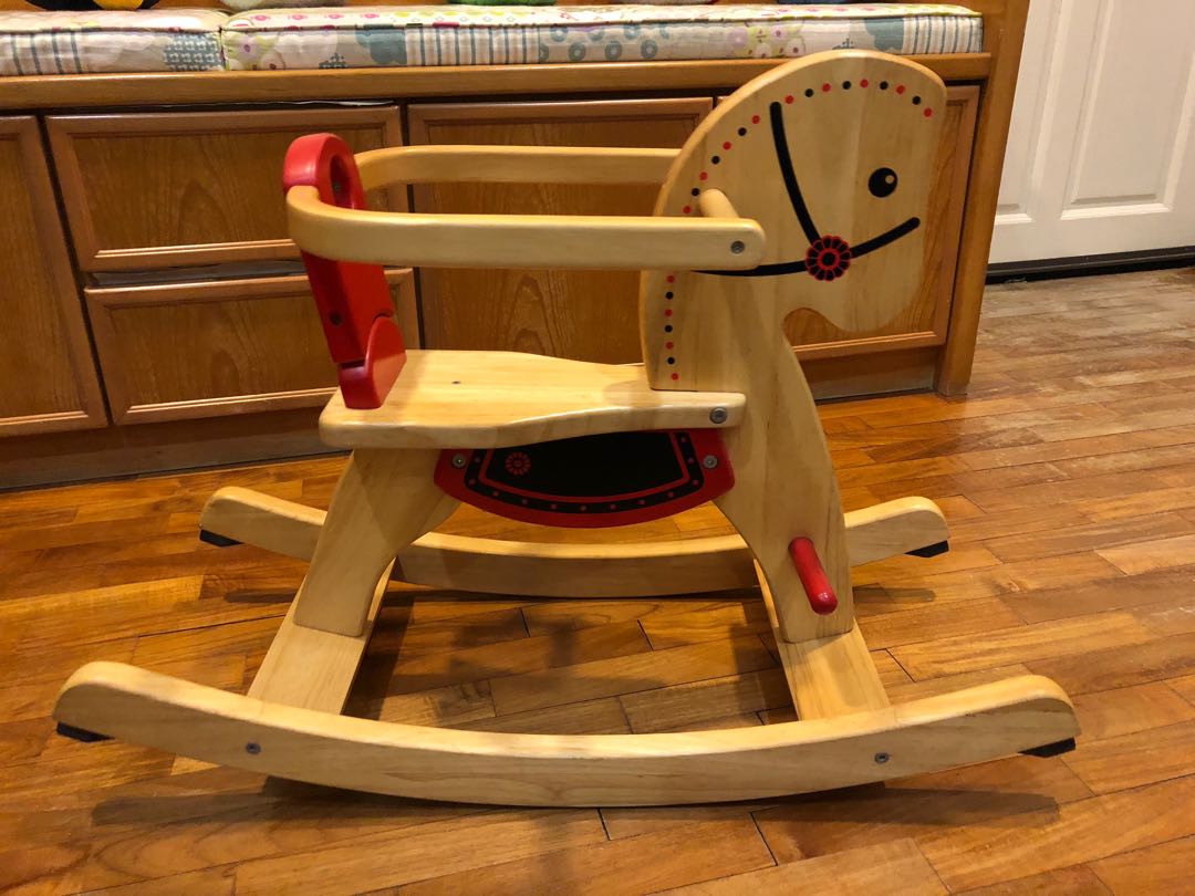 Pintoy Wooden Rocking Horse Babies Kids Baby Nursery Kids Furniture Kids Tables Chairs on Carousell