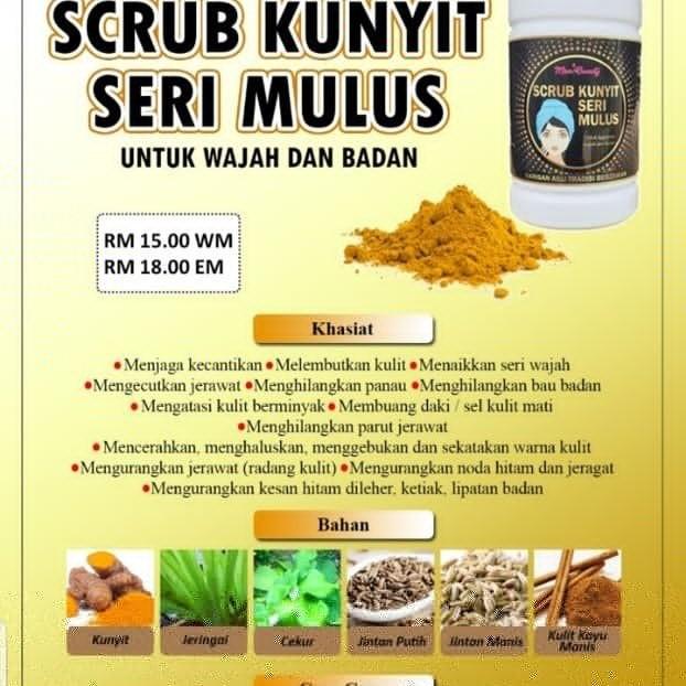 Scrub Kunyit Seri Mulus Health Beauty Skin Bath Body On Carousell