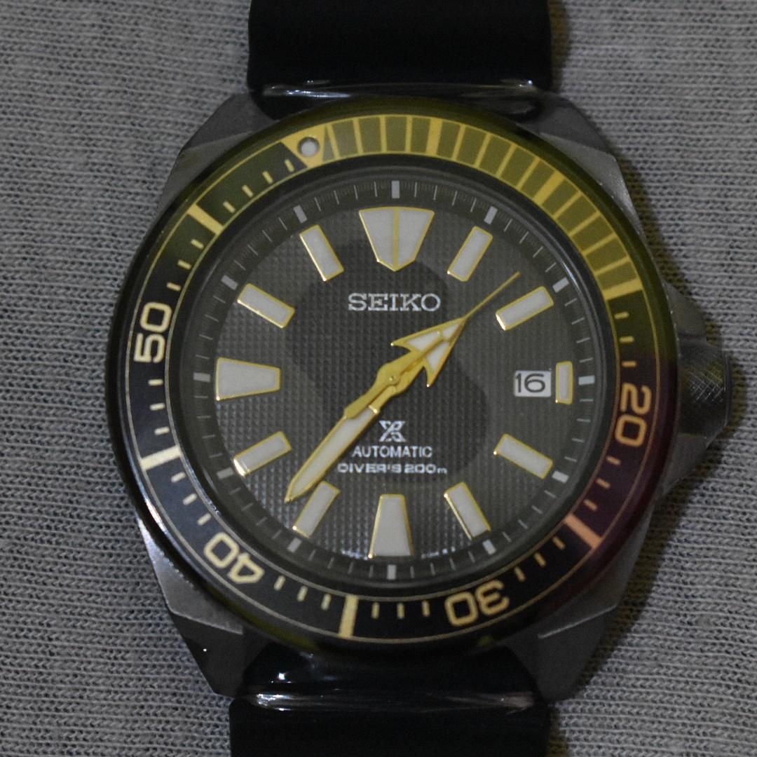 Seiko Samurai Prospex Diver s Watch Black Edition Dark Knight
