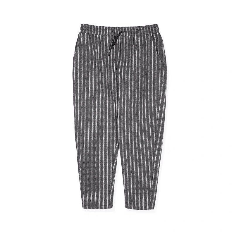 plus size black and white striped pants