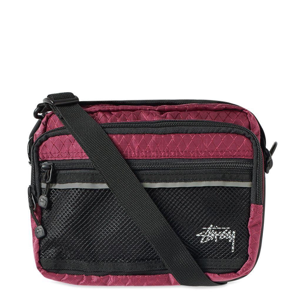 Stussy diamond ripstop top shoulder bag black