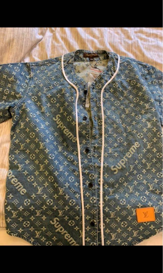 LV supreme baseball jersey, Men's Fashion, Tops & Sets, Tshirts & Polo  Shirts on Carousell