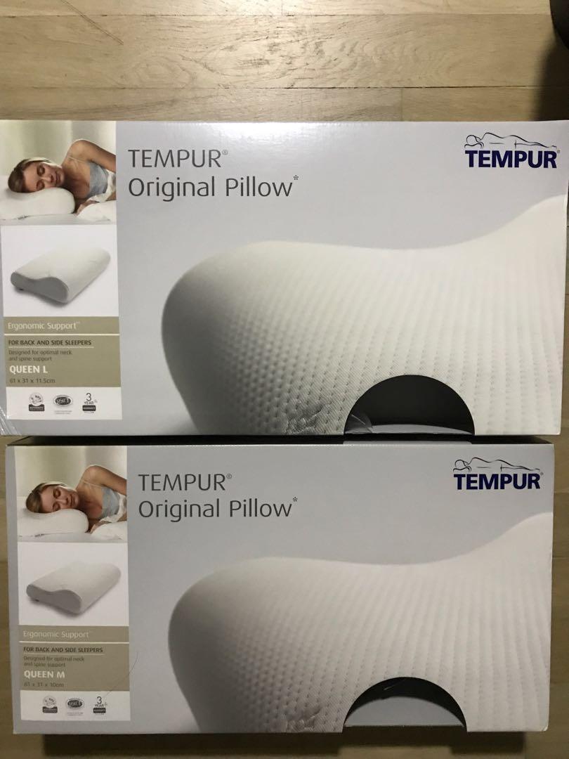 Tempur Original Pillow Queen L And Queen M Sizes Furniture